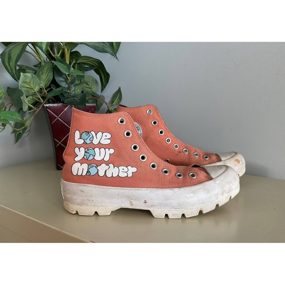 Converse Chuck Taylor All Star High Lugged "Love Your Mother" Sneaker Womens 9